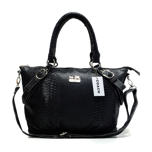 Coach Madison Embossed Medium Black Totes DEO | Women - Click Image to Close